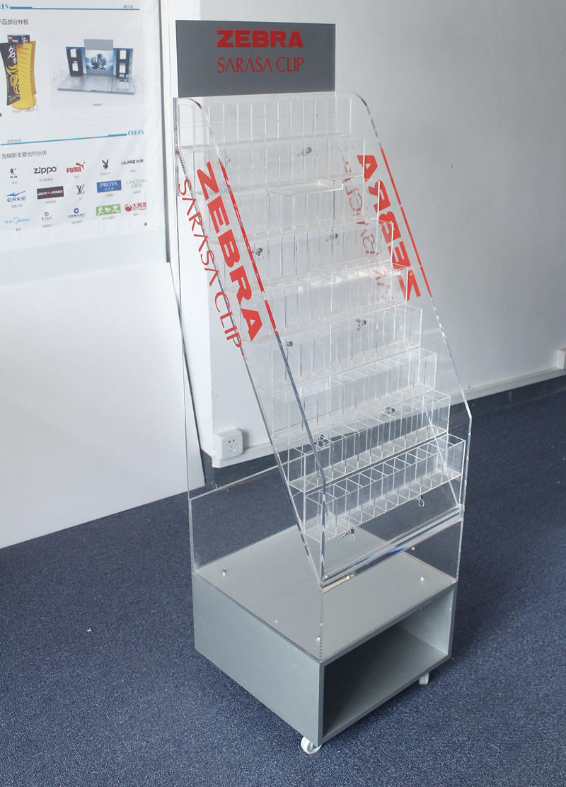 ZEBRA sarasa clip pens acrylic display racks